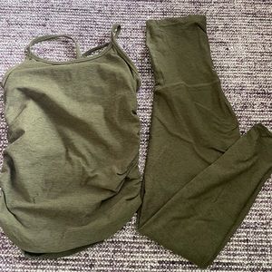 Beyond Yoga Space Dye Maternity Tank and Leggings